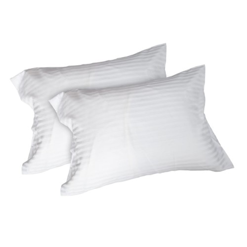 Set 2 fete de perna Bosfor Decor, model damasc, bumbac satinat, alb, dimensiune 50 x 70 cm